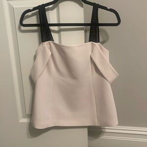 NWOT light pink/black Cinq A Sept top size 0